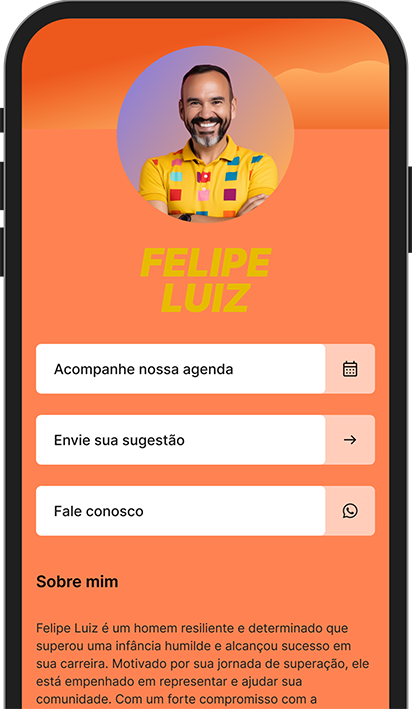 Mockup Site candidado político 2026