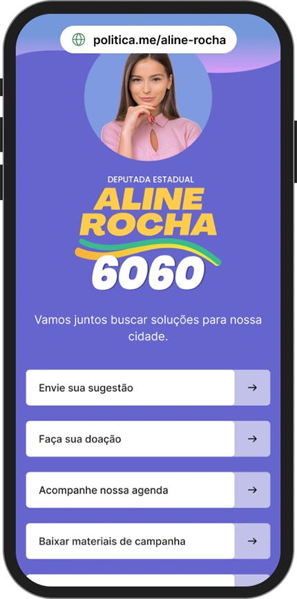 Mockup Smart Site para candidato político